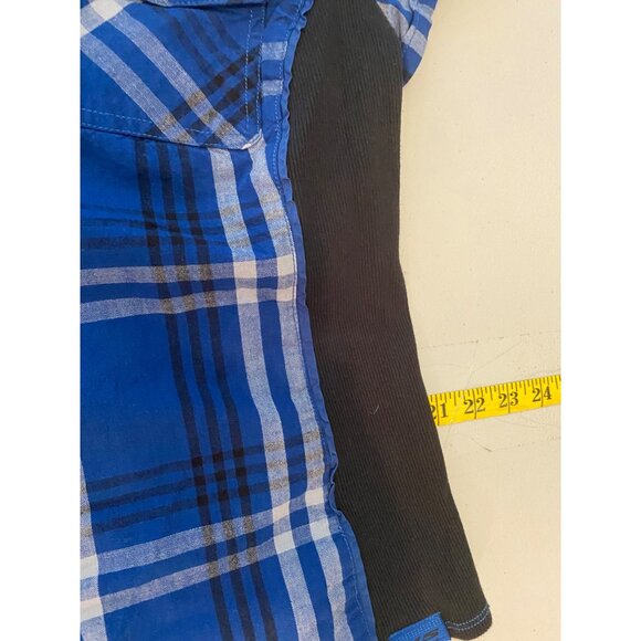 Harley-Davidson Womens 115th Anniversary Plaid Shirt Blue Black Large XL - Picture 9 of 10